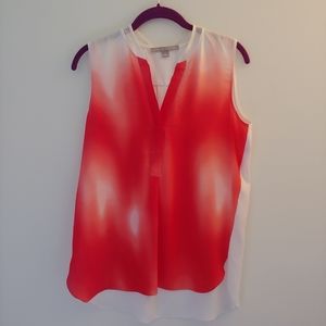 Coral Watercolor Sleeveless Top